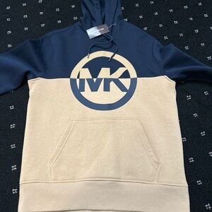 Michael Kors Men's Hoodie in Blue and Beige